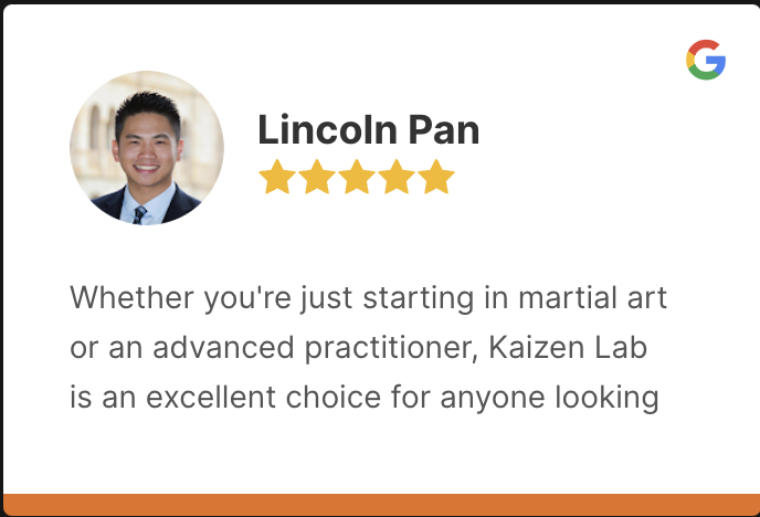 Lincoln Pan google review for brazilian jiu-jitsu and mma